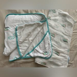 Coco Moon Hawaii Hooded Baby Bath Towel and Swaddle (Pot O’ Aloha)